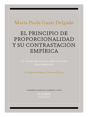 cover image of El principio de proporcionalidad y su contrastación empírica